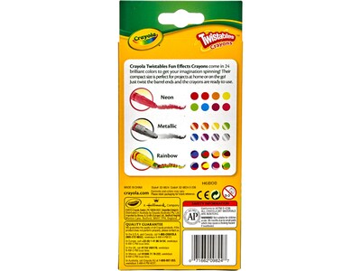 Crayola Twistables Fun Effects! Mini Crayons, 24/Pack (52-9824)