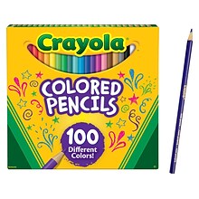 Crayola Colored Pencils, Assorted Colors, 100 Pencils/Pack (688100)