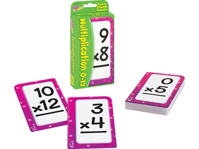 Multiplication 0-12 Pocket Flash Cards for Elementary, 56/Pack (T-23006)
