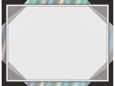 Great Papers Rainbow Foil Certificates, 8.5 x 11, Modern Black, 15/Pack (2019005)