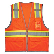 GloWear 8246Z Two-Tone Mesh Vest with Reflective Binding, ANSI Class R2, S/M (24133)