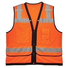 GloWear 8253HDZ Type R Heavy-Duty Mesh Surveyors Vest, ANSI Class R2, L/XL, 1 pack (23315)