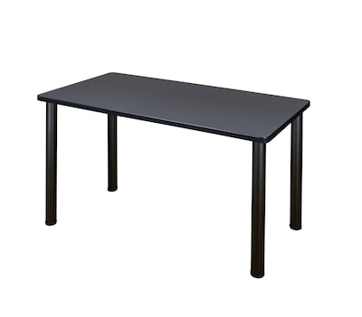 Regency Kee Training Table, 24D x 48W, Gray/Black (MT4824GYBPBK)
