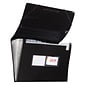 JAM Paper® 13 Pocket Plastic Expanding File, Accordion Folders, Legal Size, 10 x 15, Black, Sold Individually (2163584)