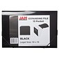 JAM Paper® 13 Pocket Plastic Expanding File, Accordion Folders, Legal Size, 10 x 15, Black, Sold Individually (2163584)