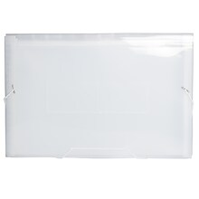 JAM Paper® 13 Pocket Plastic Expanding File, Accordion Folders, Legal Size, 10 x 15, Clear, Sold Ind