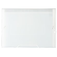 JAM Paper® 13 Pocket Plastic Expanding File, Accordion Folders, Letter Size, 9 x 13, Clear, Sold Ind