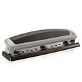 Swingline® Precision Pro® Desktop 2-3-Hole Punch, Adjustable Centers, 10 Sheet Capacity, Black/Silve