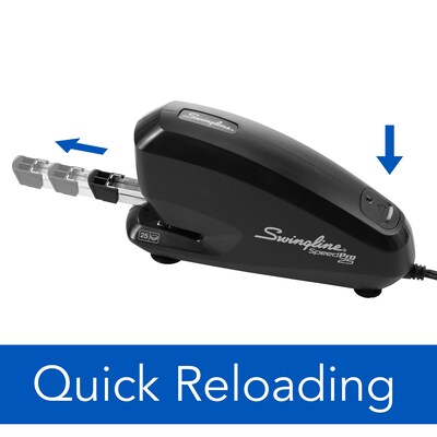 Swingline Speed Pro Electric Desktop Stapler, 25-Sheet Capacity, Staples Included, Black /Pack (42140)
