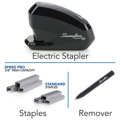 Swingline Speed Pro Electric Desktop Stapler, 45-Sheet Capacity, Staples Included, Black /Pack (4214