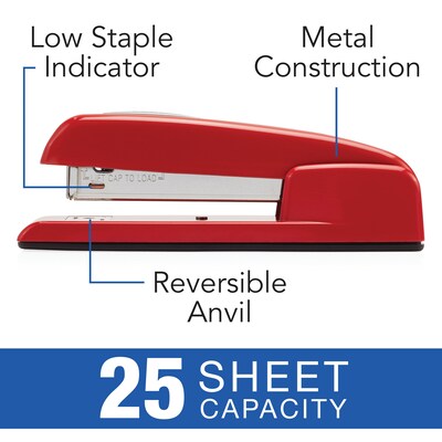Swingline 747 Desktop Stapler, 30-Sheet Capacity, Staples Included, Red (S7074736CC)