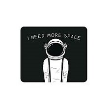OTM Essentials Black Mouse Pad, I Need More Space (OP-MH-Z101A)