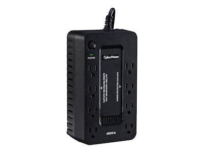 CyberPower 450 VA Battery Backup UPS, 8-Outlets, Black (SE450G1)