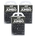 JAM Paper Jumbo Paper Clips, Grey, 3 Packs of 75 (21830628B)
