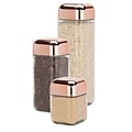 Honey Can Do 3pc Set Copper lid glass canisters, rose ( KCH-06479 )
