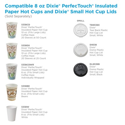 Dixie PerfecTouch Insulated Paper Hot Cups, 8 oz., Coffee Haze, 50/Pack (5338CD)