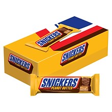 Snickers Peanut Butter Squared Chocolate Candy Bars, 1.78 oz, Pack of 18 (MMM39412)