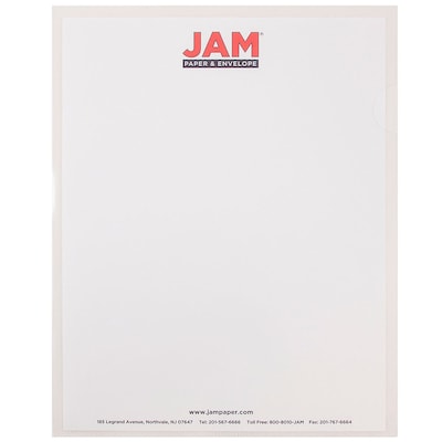 JAM Paper® Heavyweight Plastic Sleeves, 9" x 12", Clear, 12/Pack (2226316988)