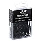JAM PAPER Standard 1" Paper Clips, Black, 1/Pack (218375)