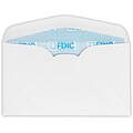 LUX Moistenable Glue Security Tinted #6 3/4 Business Envelope, 3 5/8 x 6 1/2, White, 500/Pack (634