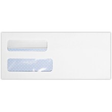 Quality Park Redi-Seal Self Seal Security Tinted #10 Double Window Envelope, 4 1/2 x 9 1/2, White