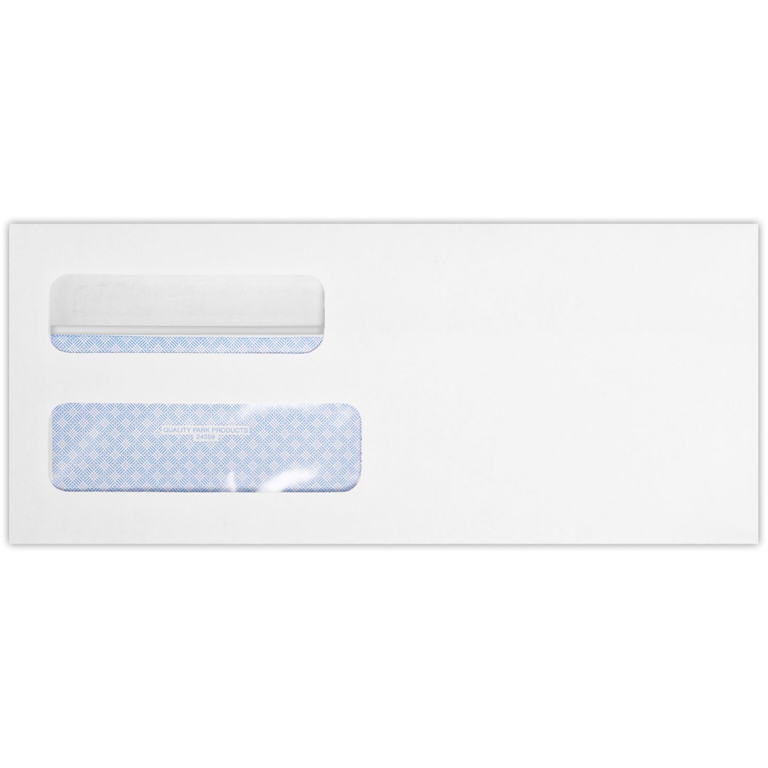 Quality Park Redi-Seal Self Seal Security Tinted #10 Double Window Envelope, 4 1/2 x 9 1/2, White Wove, 50/Pack (24559-QP-50)