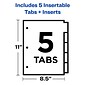 Avery Big Tab Insertable Paper Dividers, 5-Tab, Yellow (11110)