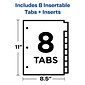 Avery Big Tab Insertable Paper Dividers, Clear 8 Tab, Buff  (11112)