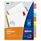 Avery Big Tab Insertable Paper Dividers, 8 Tabs, White with Multicolor Tabs (11123)