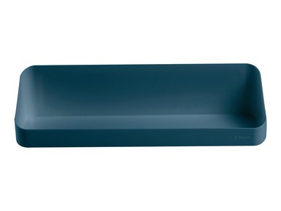 Poppin Polystyrene Mounted Wall Shelf, 12.5", Slate Blue (105097)