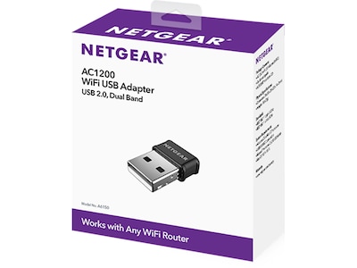 Netgear AC1200 Dual Band USB WiFi & Ethernet Adapter (A6150-100PAS)
