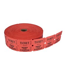 Creative Converting 50/50 Raffle Tickets, Assorted Colors, 1/Carton (28114111B)