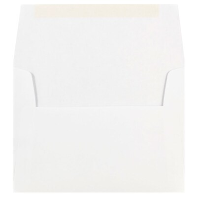 JAM Paper Gummed A7 Invitation Envelopes, 7 1/4 x 5 1/4, Regular White, 100/Pack (73767C)