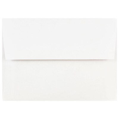 JAM Paper Gummed A7 Invitation Envelopes, 7 1/4 x 5 1/4, Regular White, 100/Pack (73767C)
