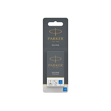 Parker Quink Fountain Cartridge Pen Refill, Blue Ink, 5/Pack (1950208)