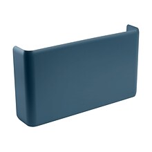 Poppin 1-Pocket Plastic Letter Size Wall File, Slate Blue (105093)