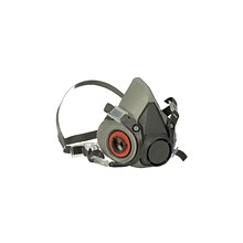 3M Half Facepiece Reusable Respirator 6200, Medium, Gray (6200)