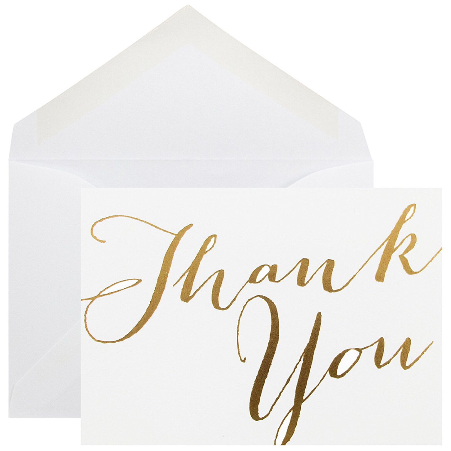 JAM Paper® White with Red Script Thank You Cards, 10/Pack