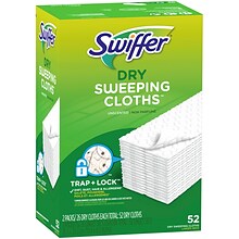 Swiffer Sweeper Dry Sweeping Microfiber Pads, Unscented, 52/PacK (2728764)