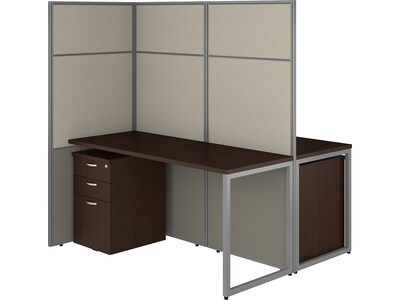 Bush Business Furniture Easy Office 66.34H x 60W 2 Person Back to Back Cubicle Panel Workstation,