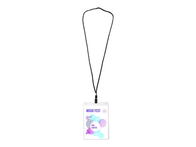 Avery ID Badge Holder with Lanyard, Clear, 25/Pack