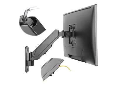 SIIG Adjustable Monitor Arm, Up to 32" Monitor, Black (CE-MT2K12-S1)