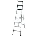 Cosco Products Cosco 8 foot Signature Series Step Ladder Type 1A, ALUMINUM/BLACK