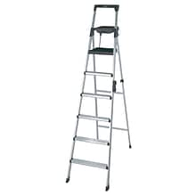 Cosco Products Cosco 8 foot Signature Series Step Ladder Type 1A, ALUMINUM/BLACK