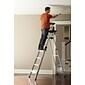 Cosco Products Cosco 8 foot Signature Series Step Ladder Type 1A, ALUMINUM/BLACK