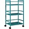 Altra Marshall 3-Shelf Metal Mobile Serving Cart with Lockable Wheels, Teal (7741396PCOM)