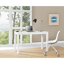 Ameriwood Home Large Parsons 48W Desk with 2 Drawers, White (9889396COM)