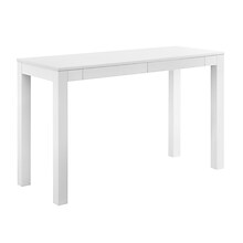 Ameriwood Home Large Parsons 48W Desk with 2 Drawers, White (9889396COM)