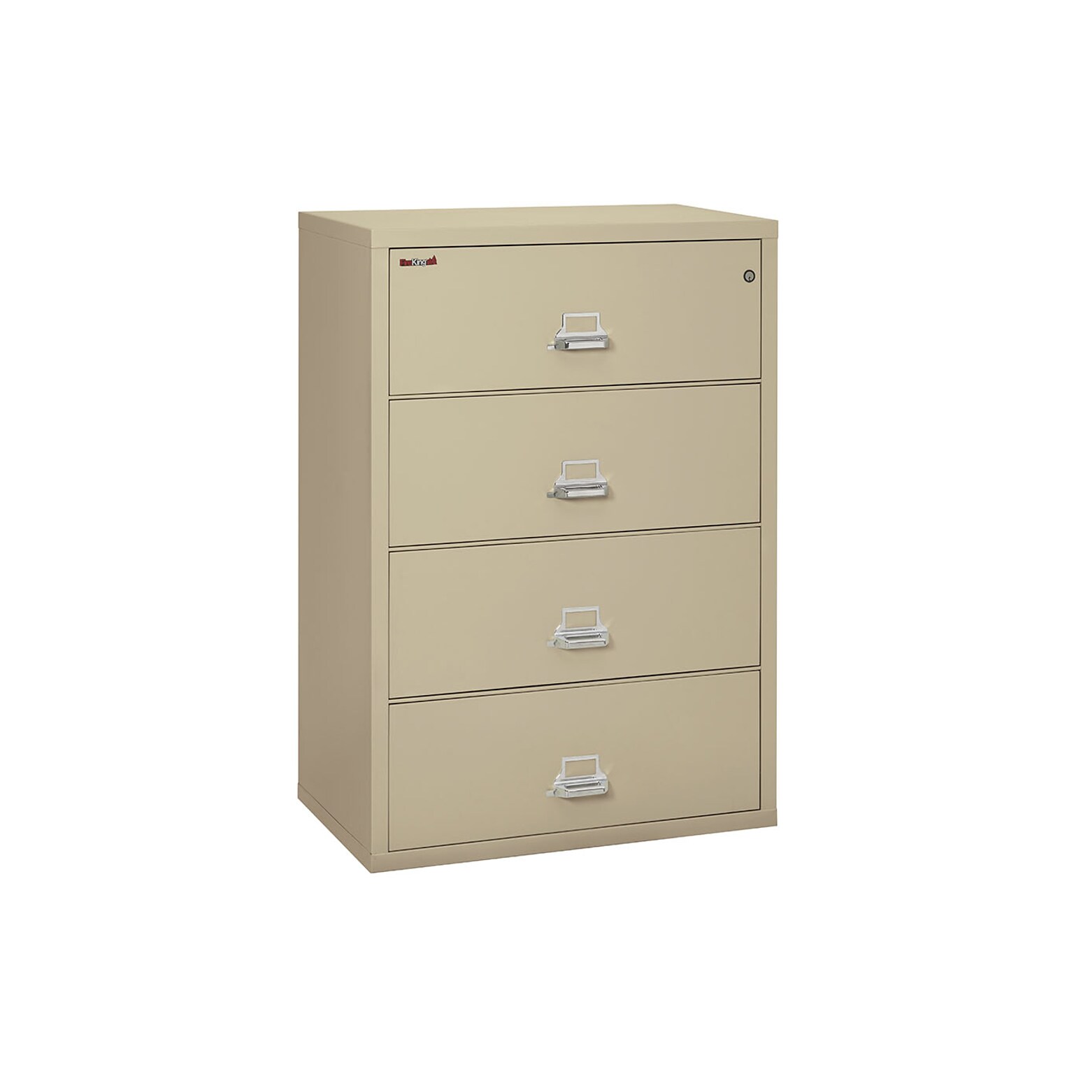 FireKing Classic 4-Drawer Lateral File Cabinet, Fire Resistant, Letter/Legal, Parchment, 37.5W (4-3822-CPA)