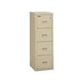 FireKing Turtle 4-Drawer Vertical File Cabinet, Fire Resistant, Letter/Legal, Parchment, 22.12 (4R1